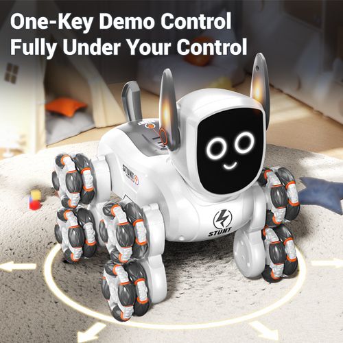 Q193 intelligent voice mechanical dog gesture sensor remote control toys eight wheel four-wheel drive stunt transforming car