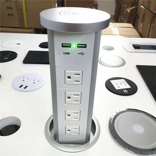 Hidden Desktop Liftable American Standard Power Socket Gas Ejector Liftable Usb Socket with Wireless Charging Function