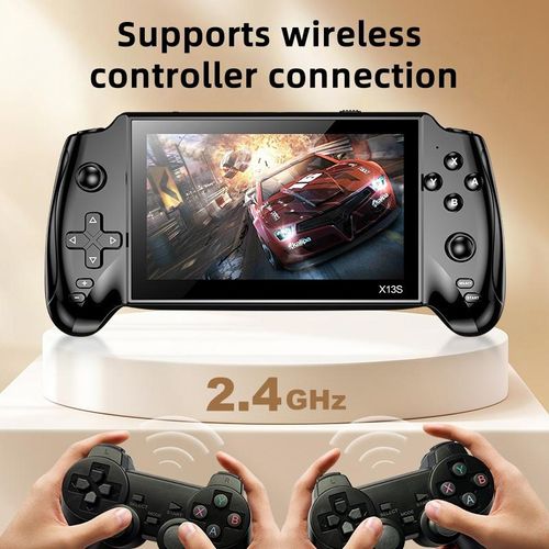 Portable Retro Game Console, 5.5 Inch Large Screen, 10 Emulator Support, Ultra HD Graphics Handheld Game Console, Ideal Gift for Birthdays, Fathers Day, Christmas