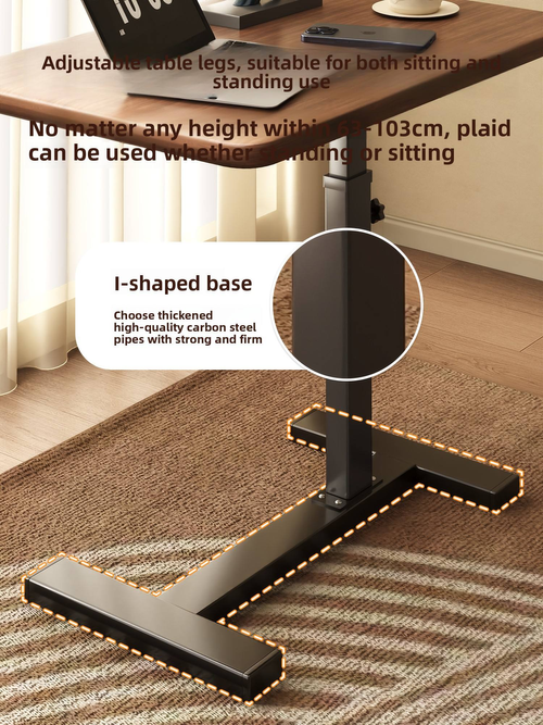 Eco - Friendly Adjustable Table: E1 Board, Steel Frame – 63 - 103cm Height, Space - Smart