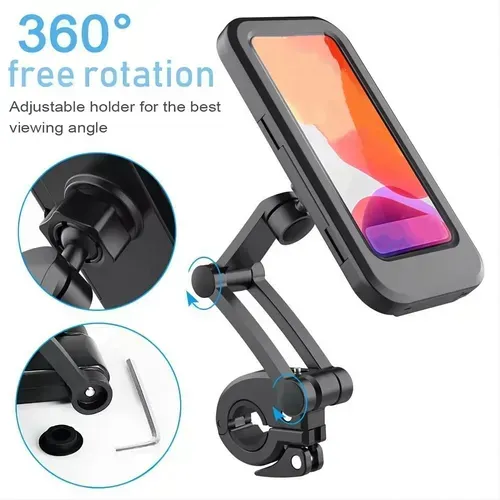 Wireless Charging Waterproof Phone Mount for Bikes & Motorcycles – Ride Hands-Free!