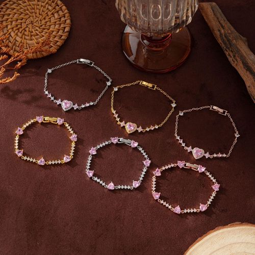 Ins Style 2Pcs Butterfly Heart Shiny Bracelet, Gold Rose Gold Minimalist Luxury Sister Friendship Hand Jewelry
