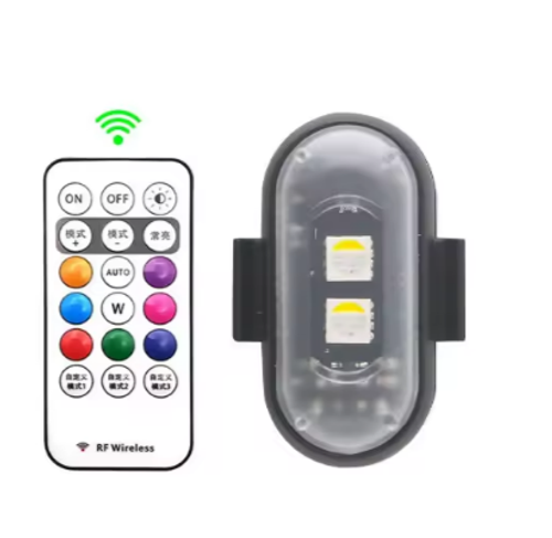 Remote Control Wireless Aircraft Light, Universal LED Colorful Strobe Flash Light for Motorcycle & Car