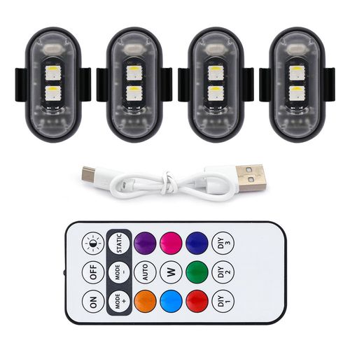 Remote Control Wireless Aircraft Light, Universal LED Colorful Strobe Flash Light for Motorcycle & Car