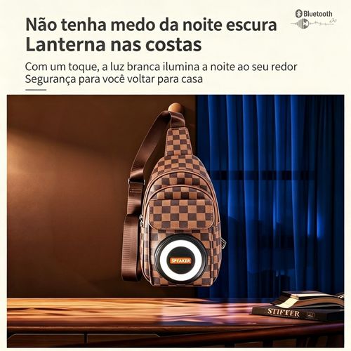 🛵Entrega gratuita em Luanda🛵Mochila para música, coluna multifunções, subwoofer, transmissão Bluetooth, qualidade de som Hi-Fi.