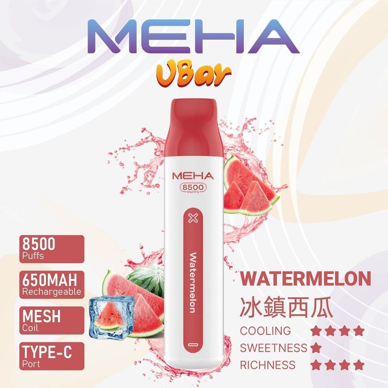 MEHA拋棄式電子煙 8500口搭配輕薄便攜，口感節奏更容易掌握