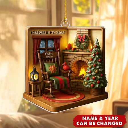 Never Truly Gone - Personalized Memorial Sympathy  Acrylic Ornament For Loss Of Mom, Dad