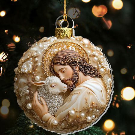 Jesus The Good Shepherd -  1-Layer Acrylic Ornament