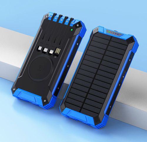 Solar Power Bank 20000mAh 10W Bidirectional Fast Charging | Digital Display for Battery Level Visibility, Slim & Portable, Compatible with Phones & Tablets, Ideal for Camping, Hiking & Emergency Use