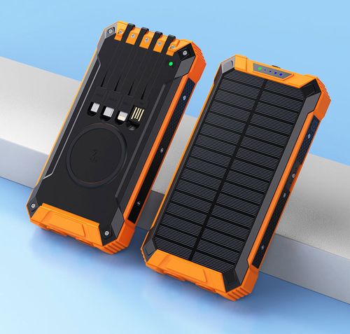 Solar Power Bank 20000mAh 10W Bidirectional Fast Charging | Digital Display for Battery Level Visibility, Slim & Portable, Compatible with Phones & Tablets, Ideal for Camping, Hiking & Emergency Use