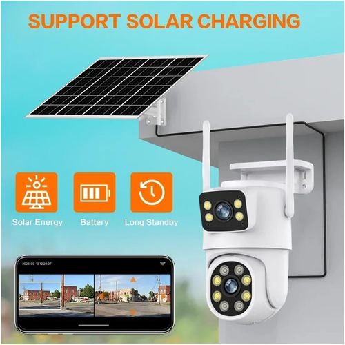 Secure Your Home 24 7 8MP Solar-Powered PTZ Camera – No Wires, No Worries!