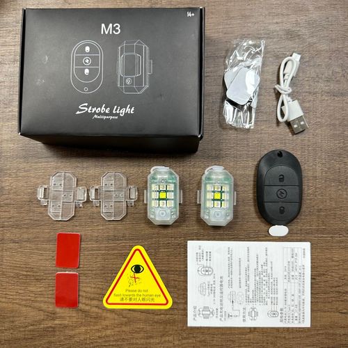 🎁 High Brightness Wireless LED Strobe Light (7 Light Colors + 30 Light Modes)