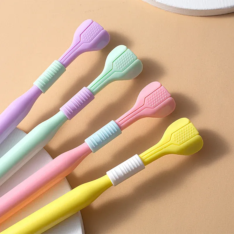 Triple-Sided Soft Hair Toothbrush