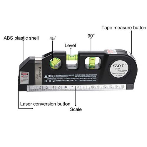 2 Line Laser Level Ruler
