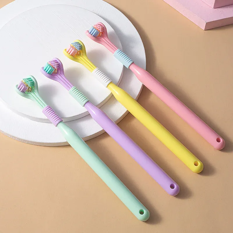 Triple-Sided Soft Hair Toothbrush