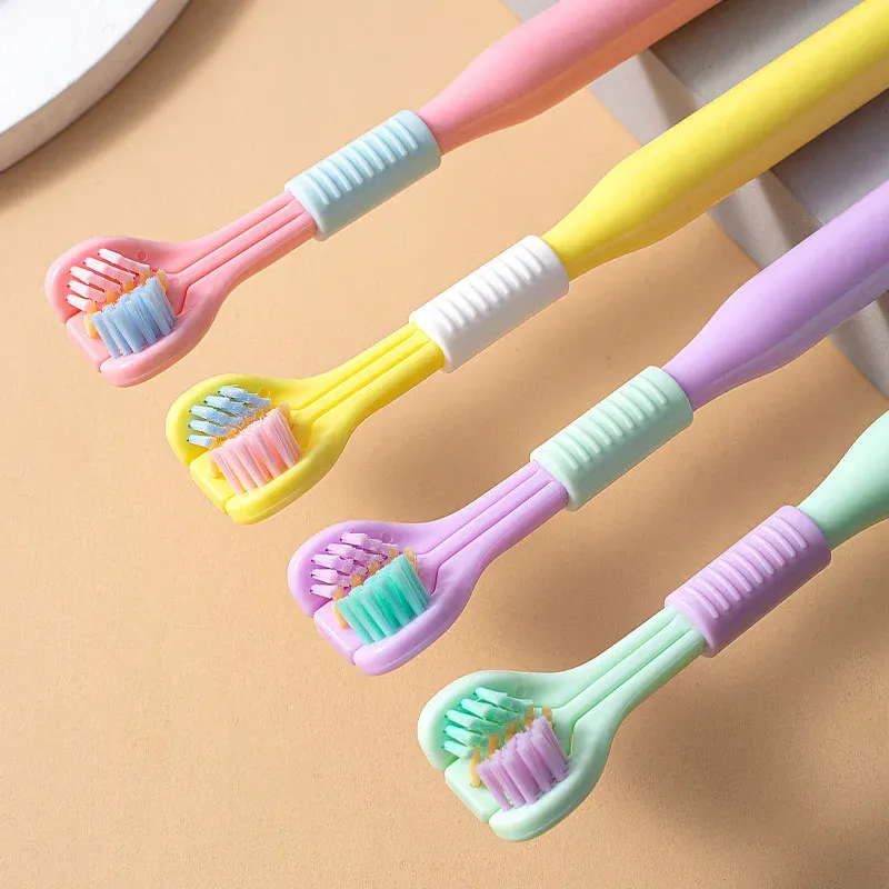 Triple-Sided Soft Hair Toothbrush