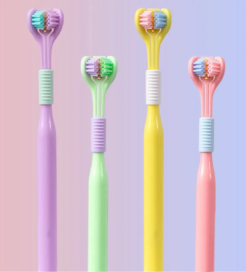 Triple-Sided Soft Hair Toothbrush