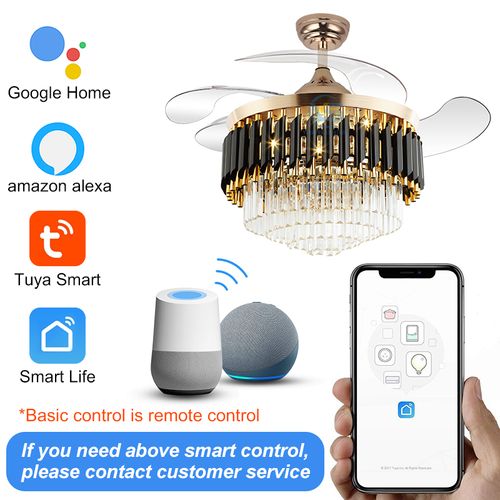 Crystal Ceiling Fan Light