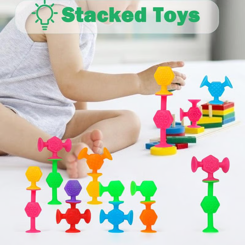🔥Colorful Silicone Suction Cup Toy (48pcs set), Creative Stress Relief Fidget Toy