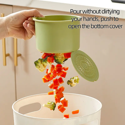 Hanging Sink Drain Basket with Bottom Release – Multi-Purpose Kitchen Strainer for Leftovers, Fruits, Tea & Cleaning Tools