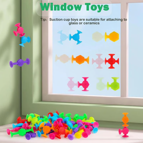 🔥Colorful Silicone Suction Cup Toy (48pcs set), Creative Stress Relief Fidget Toy