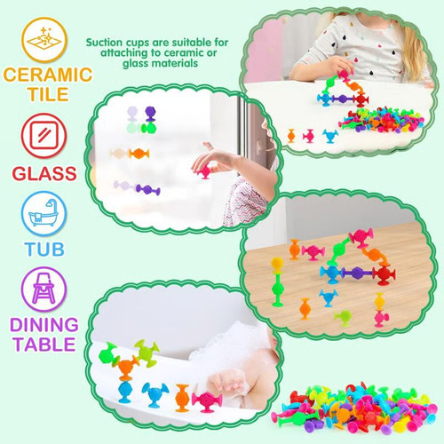 🔥Colorful Silicone Suction Cup Toy (48pcs set), Creative Stress Relief Fidget Toy