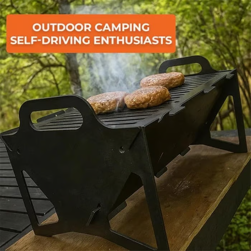 Slot Grill - Collapsible BBQ Grill for Easy Storage Steel
