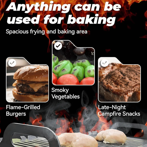 Slot Grill - Collapsible BBQ Grill for Easy Storage Steel
