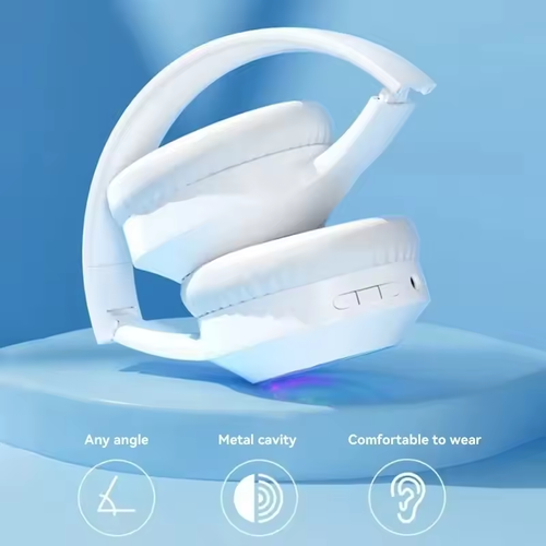 NEWMSNR subwoofer 360° Wireless Bluetooth Headphones Colorful Light Headset Sports Gamer Earphone