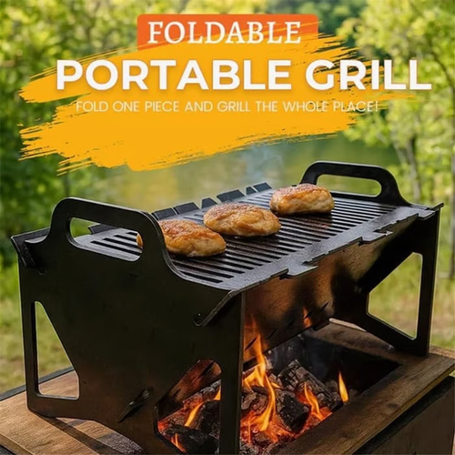 Slot Grill - Collapsible BBQ Grill for Easy Storage Steel