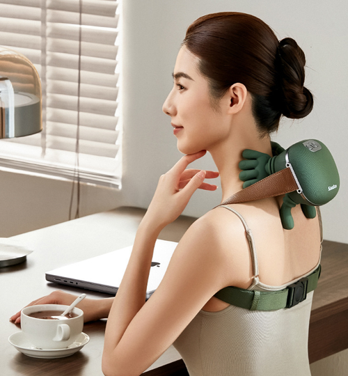 XIANGSHU N7 Neck Shoulder Massager for Neck Pain Relief, Electric Shiatsu Massager for Trapezius Muscle, Neck Relaxation Device, Ideal Birthday Gift, Made in China
