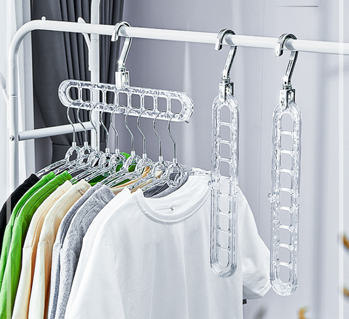 9-Hole Magic Folding Hanger Multi-Port Rotating Clothes Hanger Organizer for Closet Storage, Buy 1 Get 1 Free