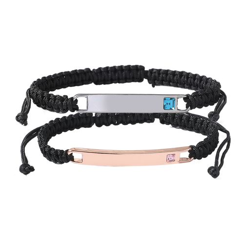 🎄（Grab it, and your sweetheart will fall head over heels for you）Couple Bracelets His Queen & Her King Zinc Alloy Braided Bangles - Free Single Piece Without Engraving