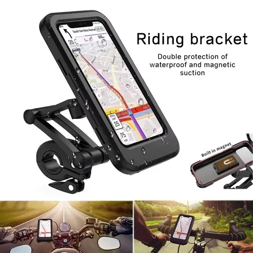 Wireless Charging Waterproof Phone Mount for Bikes & Motorcycles – Ride Hands-Free!