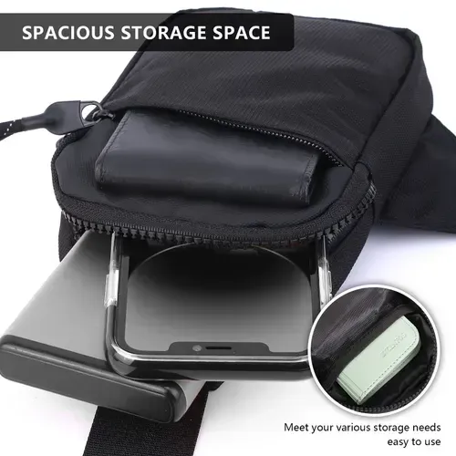 New Unisex Slim Fanny Pack - Portable Crossbody Bag for Men & Women