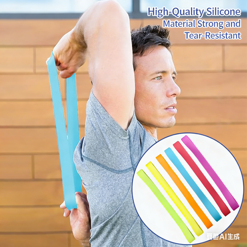 Cross-Border Weight-Bearing Silicone Resistance Bands | Yoga & Workout Auxiliary Bands | Clearance Sale | Buy 1 Get 2 FREE | Random Colors😀🏋️‍♀️