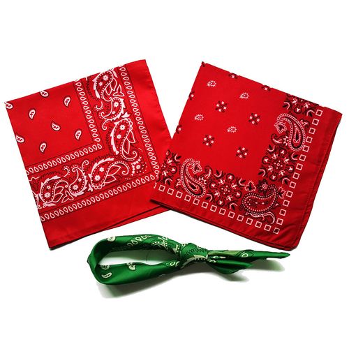 ✅ Polyester Paisley Bandana | BOGO: Black + Red FREE | For Hip-Hop C-Walk & Cycling | LA Hip-Hop Inspired🤸🤟