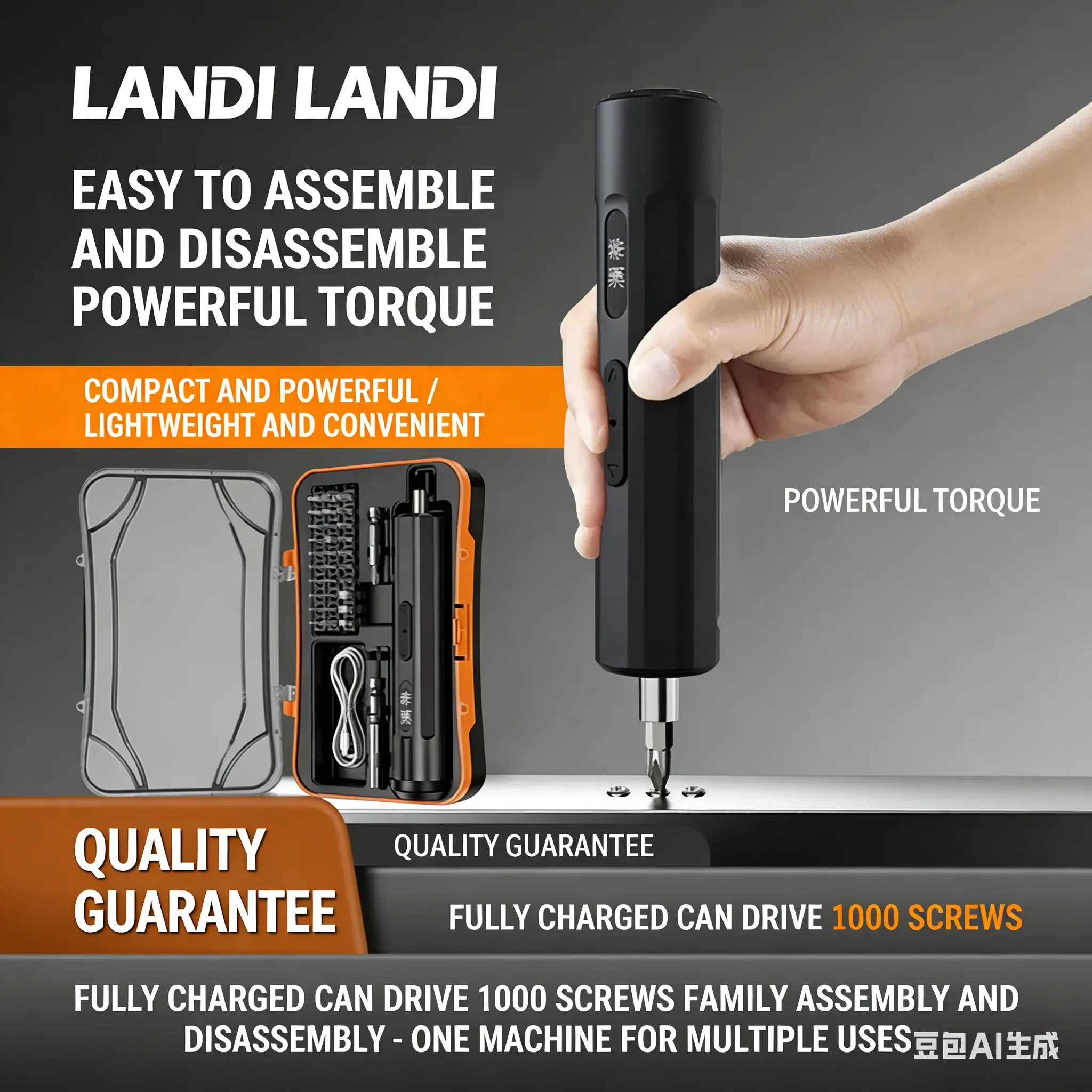 Multi-Function Mini Electric Screwdriver Set - Rechargeable Cordless Power Screwdriver with High Torque, Household & DIY Tool Kit