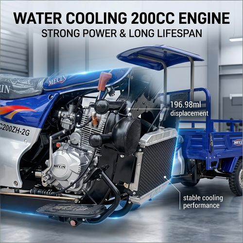 🚜Kenya In Stock: MC200ZH-2G 200cc Water-Cooled Motor🔧Three-Wheel Design, High Power Low Consumption, Daily Cargo Hauling