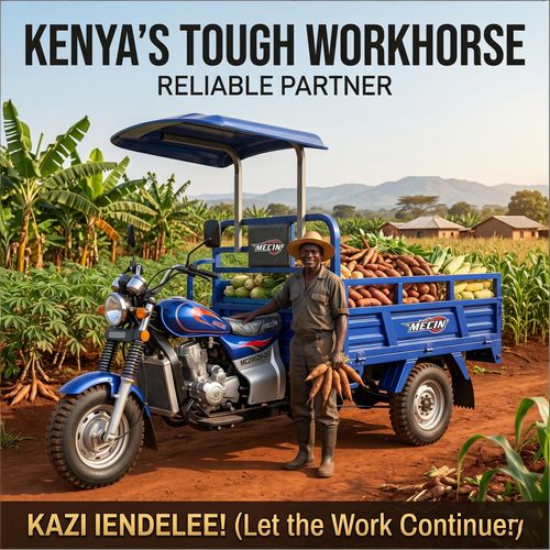 🚜Kenya In Stock: MC200ZH-2G 200cc Water-Cooled Motor🔧Three-Wheel Design, High Power Low Consumption, Daily Cargo Hauling