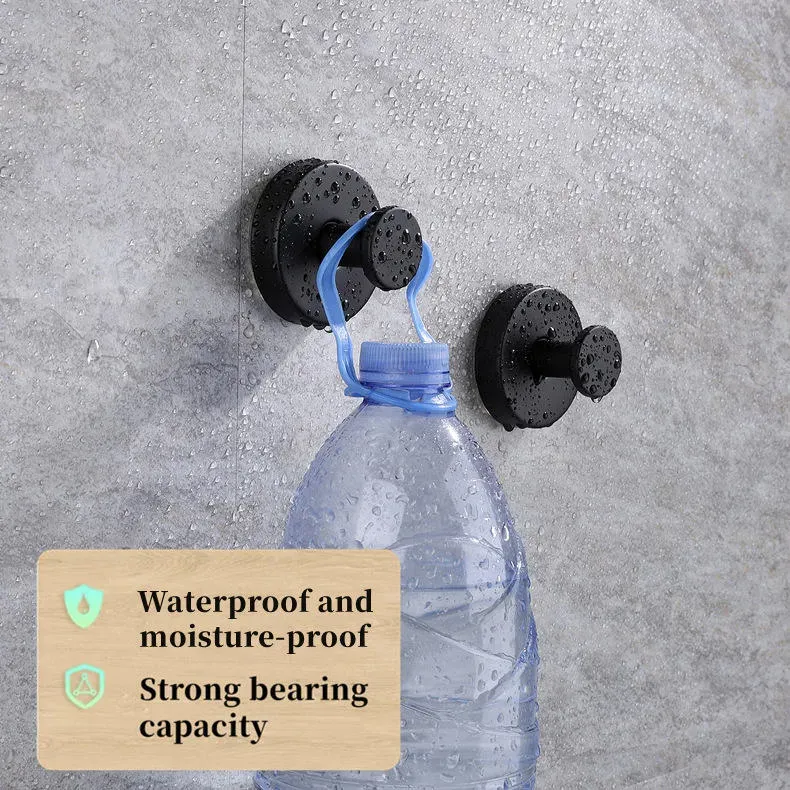 （Comes in a pack of 4!）No-Drill Stainless Steel Suction Cup Hooks - Heavy Duty Vacuum Hooks for Bathroom, Kitchen & Wall | Towel, Coat & Hat Organizer