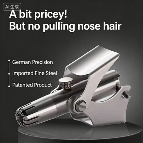 🎄（Buy one, get one free）2-in-1 Nose Hair Scissors & Cleaner - Portable Grooming Essential