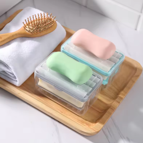 Buy 1 Get 1 Free 2 in 1 Soap Drain Box Multifunctional Plastic Soap Holder with Roller Brush Non-slip Soap Dish for Laundry Bathroom Set😀😀😀