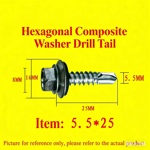 📌📌📌（Buy One Get One Free）Only 50 packs left! Limited stock—while supplies last! 20 pieces per pack Free size 5.5*25 included Hexagonal Self-Drilling Screws with Composite Waterproof Washers for Roofing & Steel Sheets
