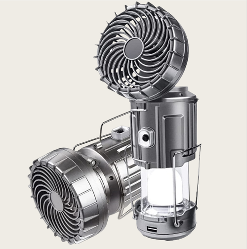 Solar Fan Camping Lantern, Portable Retractable Horse Lantern, Strong Wind, Rechargeable Power Bank for Phone Charging😀😀