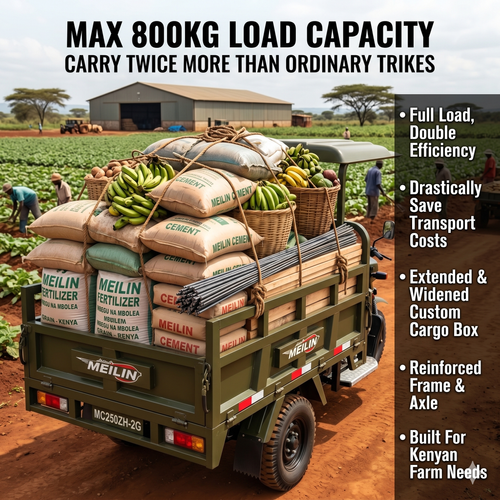🚜MC250ZH-2G 250cc Water-Cooled Engine🔧Five-Wheel Structure, Heavy Load Capacity, Fuel Saving Durable for Cargo & Mountain Road, Kenya In Stock🏭