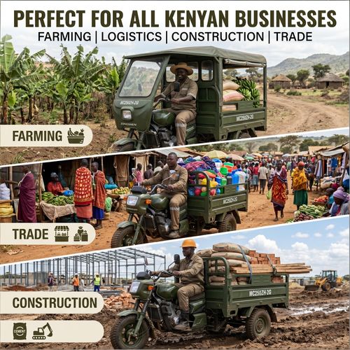 🚜MC250ZH-2G 250cc Water-Cooled Engine🔧Five-Wheel Structure, Heavy Load Capacity, Fuel Saving Durable for Cargo & Mountain Road, Kenya In Stock🏭