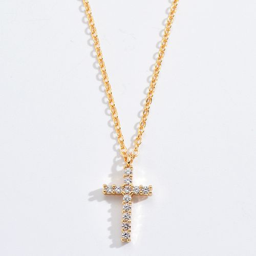 🎄Minimalist Zircon Cross Pendant Necklace | Dainty Ins Style Versatile Jewelry （Buy One, Get One Free） (BOGOF)