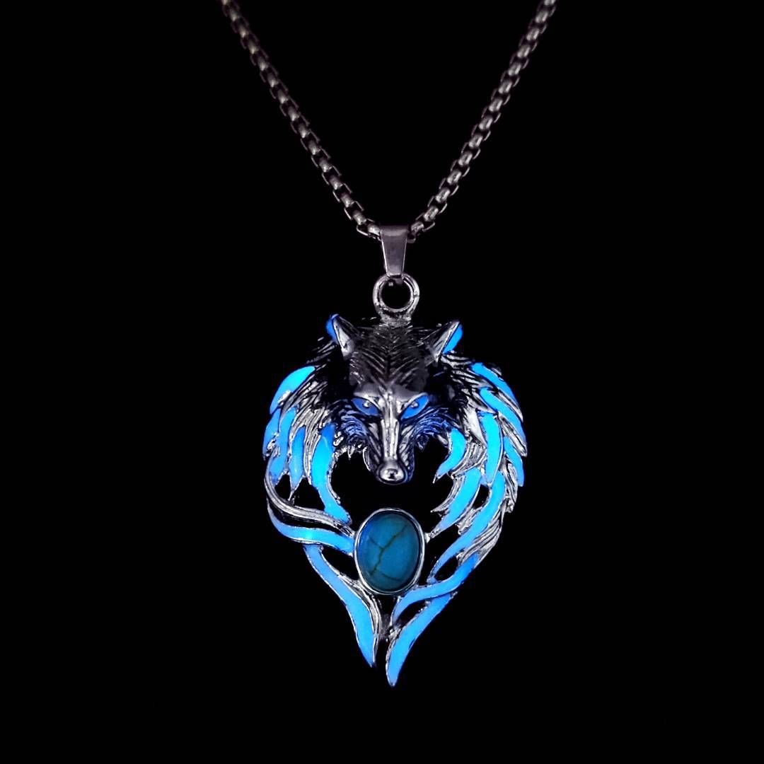 Glowing Wolf Totem Necklace