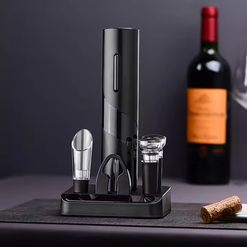 5 in 1 New Gadgets 2025 New Arrival Premium Electric Wine Aerator Bottle Opener Accessories Gift Set of 5